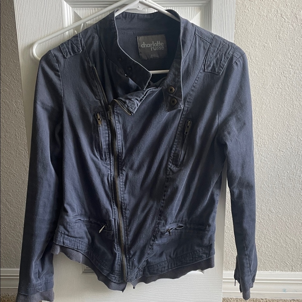 Charlotte Russe Women's Dark Gray Utility Jacket
